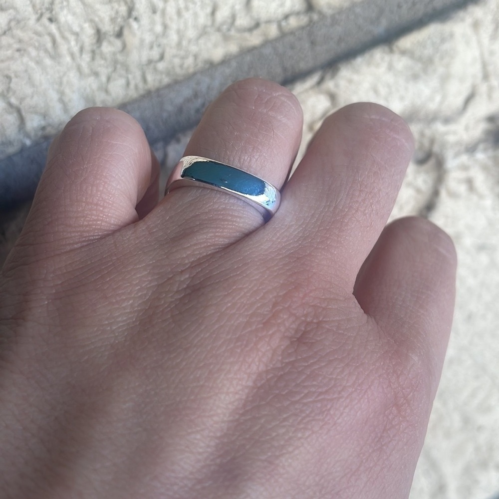 Sliver 925 Sterling Silver Square Circle Ring
Size 10 - Picture 8 of 12